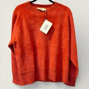 LOVE, BONITO Ashby Fuzzy Knit Sweater in "nasturtium".